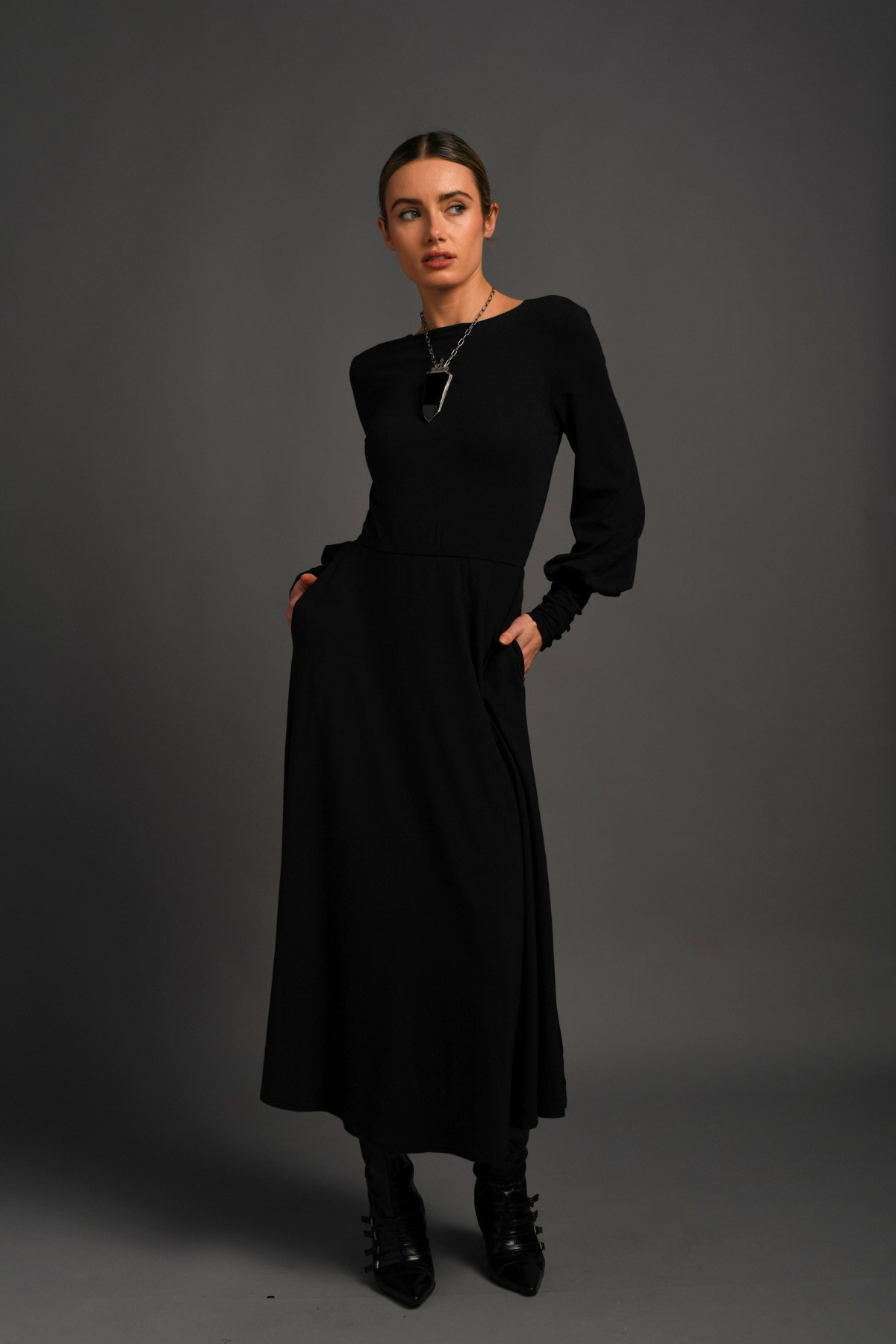 Bishop Sleeve Maxi Dress (Reversible) – Trued Apparel