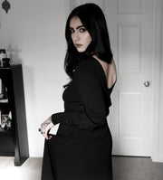 Bishop Sleeve Maxi Dress (Reversible)