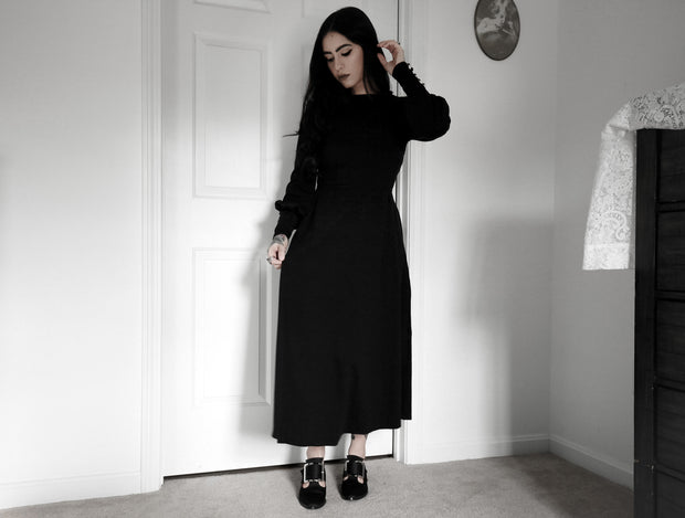 Bishop Sleeve Maxi Dress (Reversible)