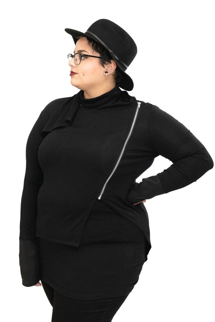 ENFOLD 2024SS ASYMMETRY-JAKET ネイビー　38 Asymmetrical Zipped Jacket - Last few – Trued Apparel